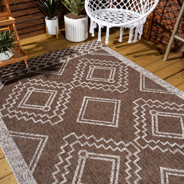 Marokko Diamond Tribal Medallion Indoor/outdoor Area Rug